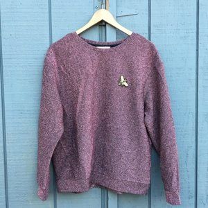 H&M Metallic Glitter Bug Patch Sweater